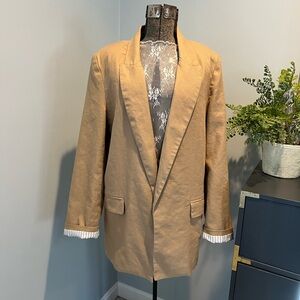 Oversized Boyfriend Tan Blazer